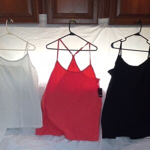 Torrid Red, Black, and White Camisole Trio